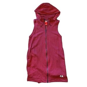 Nike sleeveless zip up hoodie dress